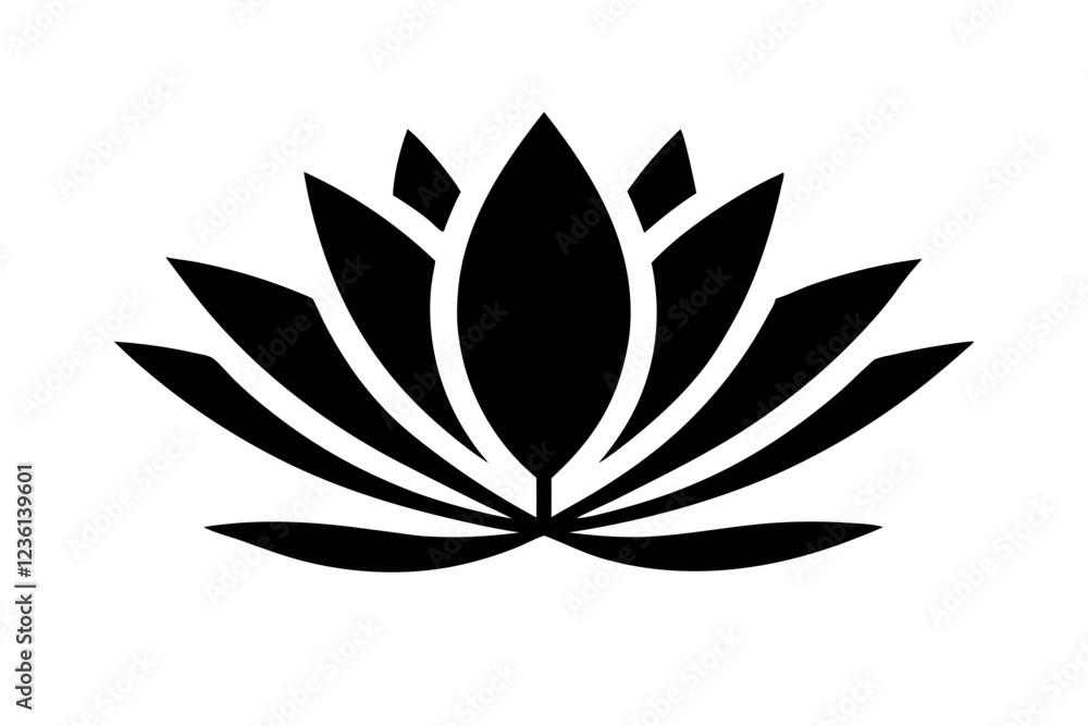 Lotus flower logo beauty vector illustration