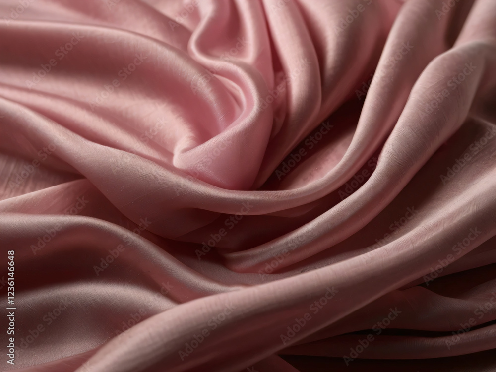 Obraz premium The pink silk material appears soft and luxurious.