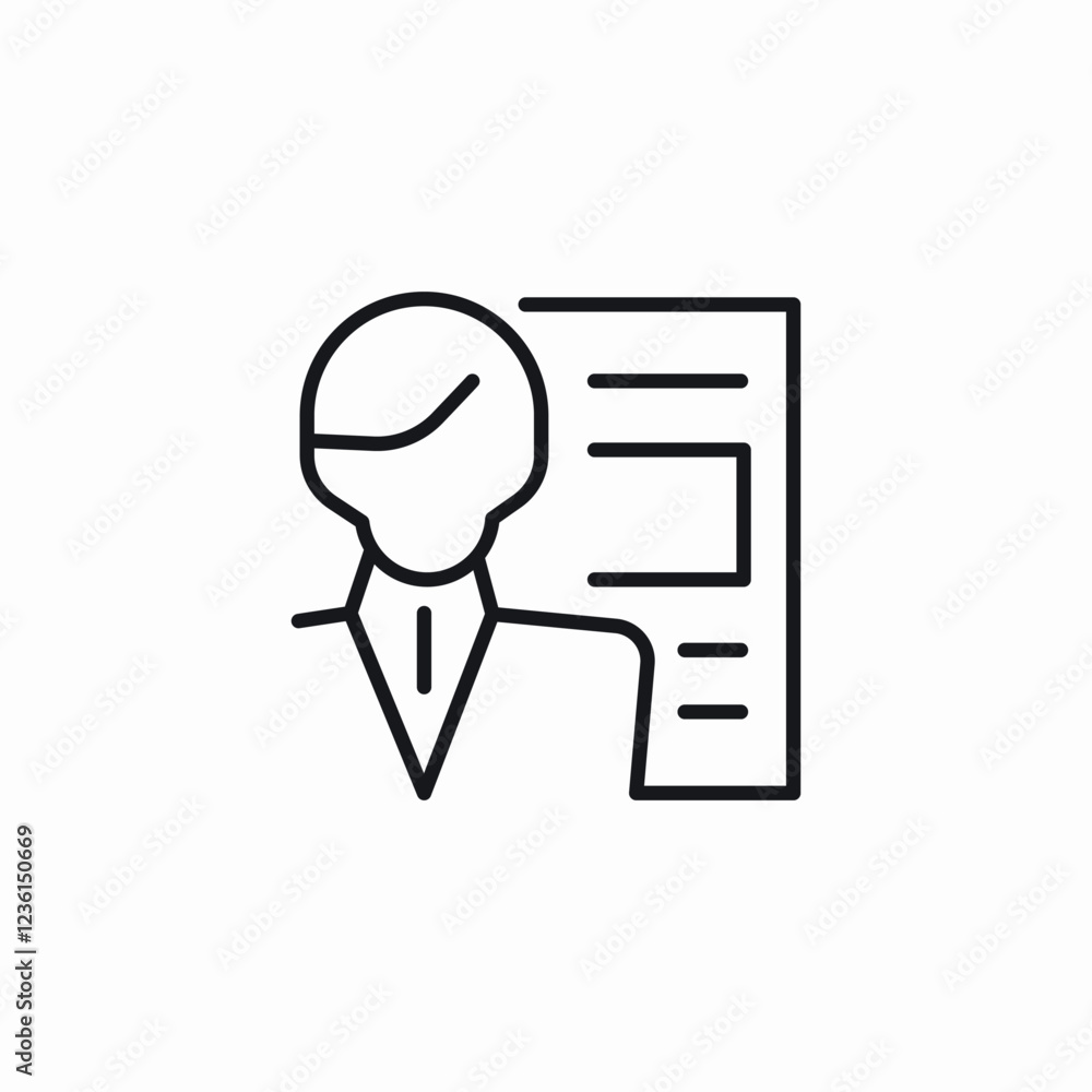 profile resume document icon vector sign profile resume document icon vector sign