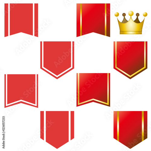 大会やイベントに使われる勲章フレームのイラスト素材セット