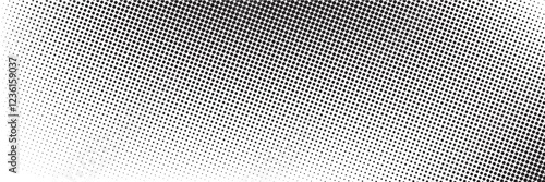 Set of halftone dots gradient pattern texture isolated on white background. Straight dotted spots using halftone circle dot raster texture. Vector blot half tone collection.