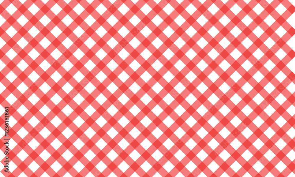 Classic red checkered fabric or tablet background Classic red checkered fabric or tablet background