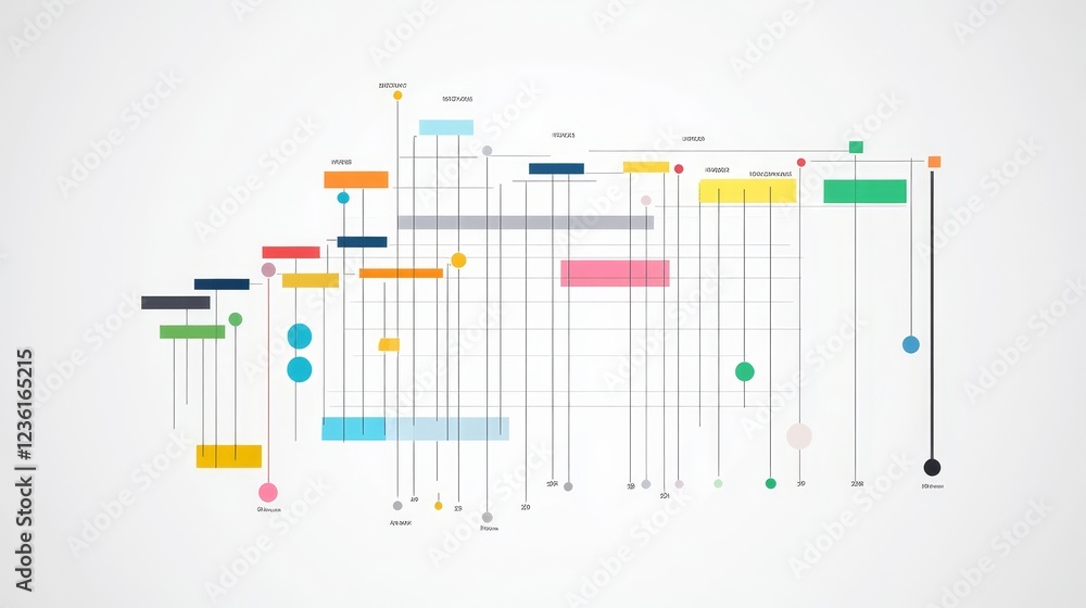 Obraz premium Gantt Employee Time Sheet Chart, 
