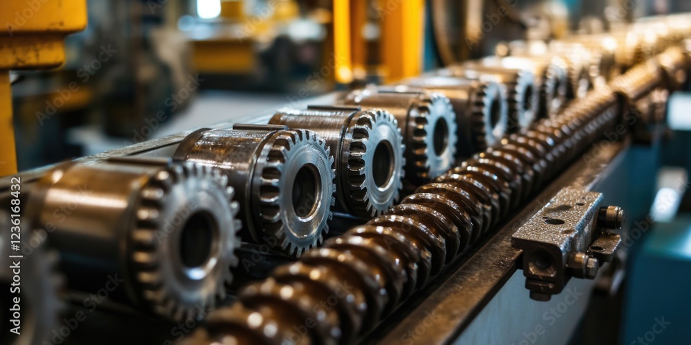 Machine with gears Machine with gears