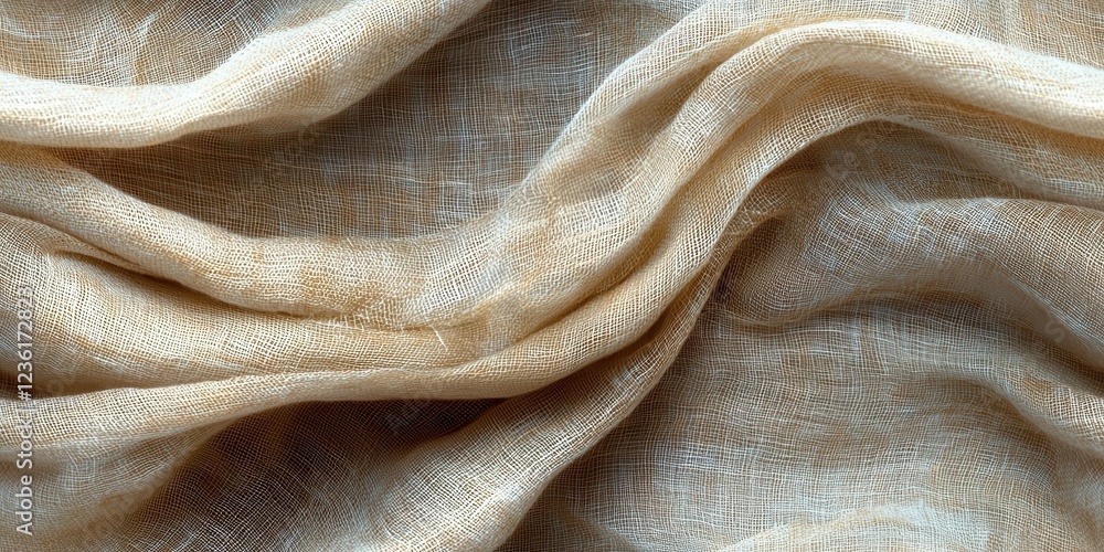 Soft, flowing fabric with a light beige texture, ideal for backgrounds. Soft, flowing fabric with a light beige texture, ideal for backgrounds.