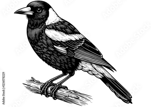 Magpie Vector File