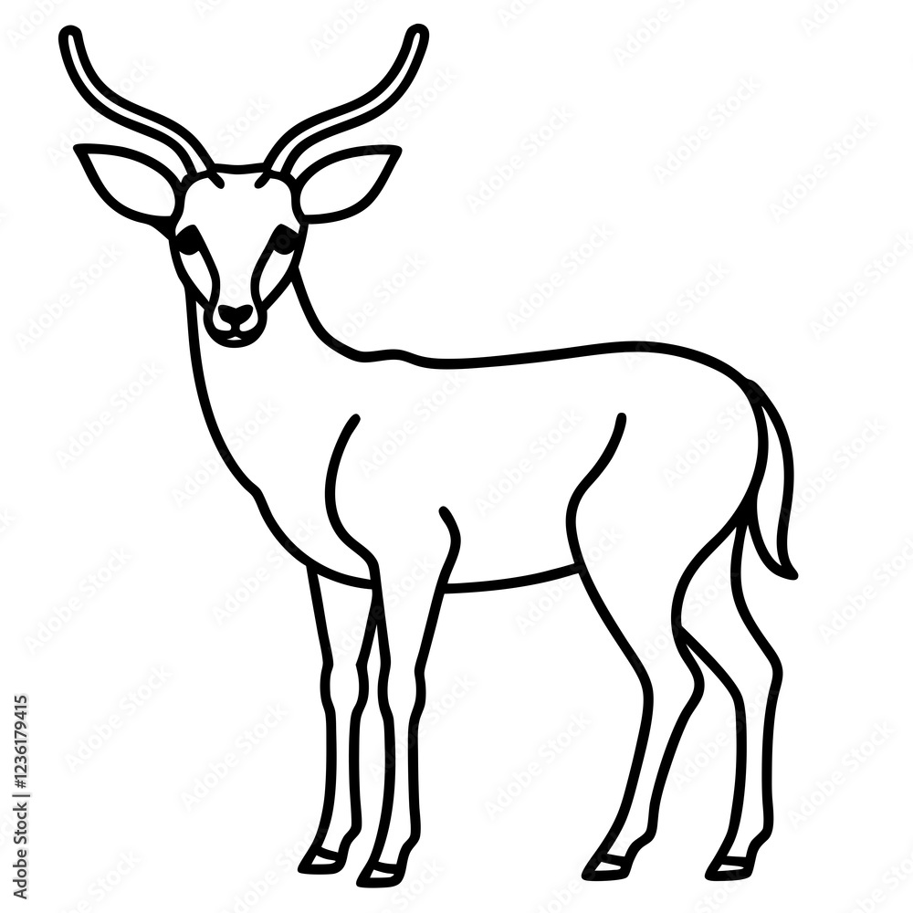 Abstract Deer Outline Vector Art Abstract Deer Outline Vector Art