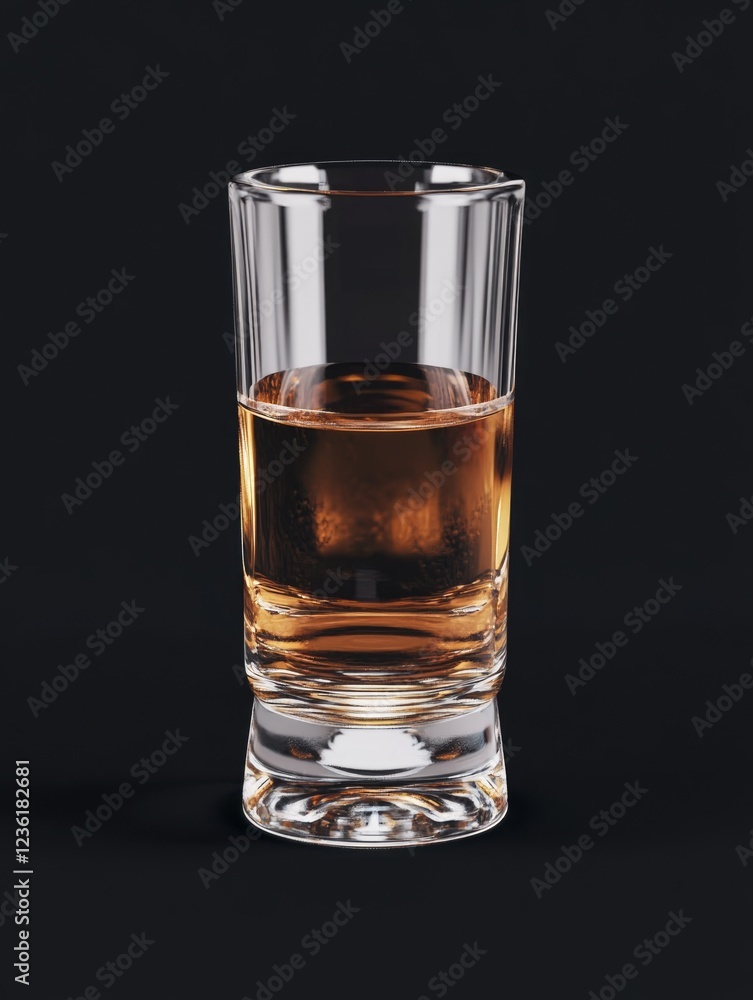 Whiskey Glass on Table Whiskey Glass on Table