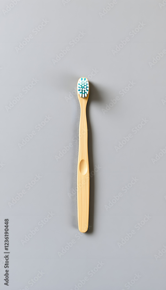 Ecology toothbrush on grey background. Brush on table. Sustainable mouth product. Zero waste lifestyle. Organic accessory. Dental health at home. Biodegradable recycle. Toothpaste, pop art. isolated Ecology toothbrush on grey background. Brush on table. Sustainable mouth product. Zero waste lifestyle. Organic accessory. Dental health at home. Biodegradable recycle. Toothpaste, pop art. isolated