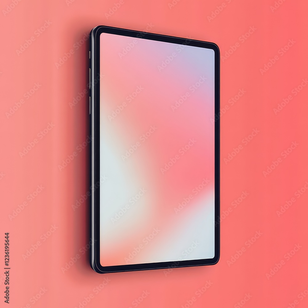 New design of tablet in trendy thin frame style isolated. Empty screen concept. Vector illustration New design of tablet in trendy thin frame style isolated. Empty screen concept. Vector illustration