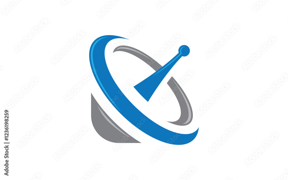 Satelite Global Vector icon design illustration Template