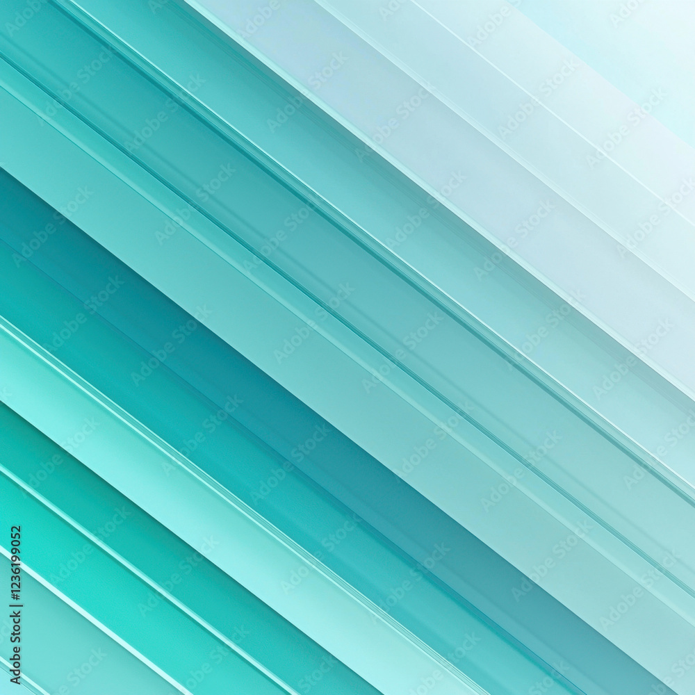 Obraz premium Modern geometric teal gradient with sharp layered edges