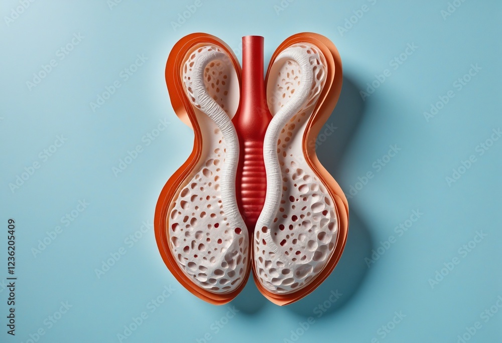 Fototapeta premium Paper Model of the Bladder: Raising Awareness for Bladder Cancer and Urinary Health Issues