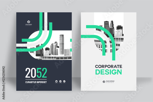 City Background Business Book Cover Design Template