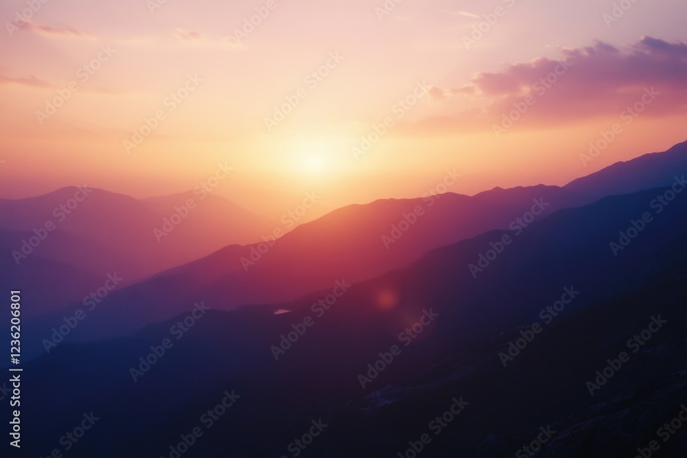 Fototapeta premium Mountain Sunset