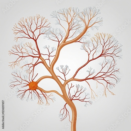 Impact of Multiple Sclerosis on Neuronal Myelin Sheath: Infographic Representation photo