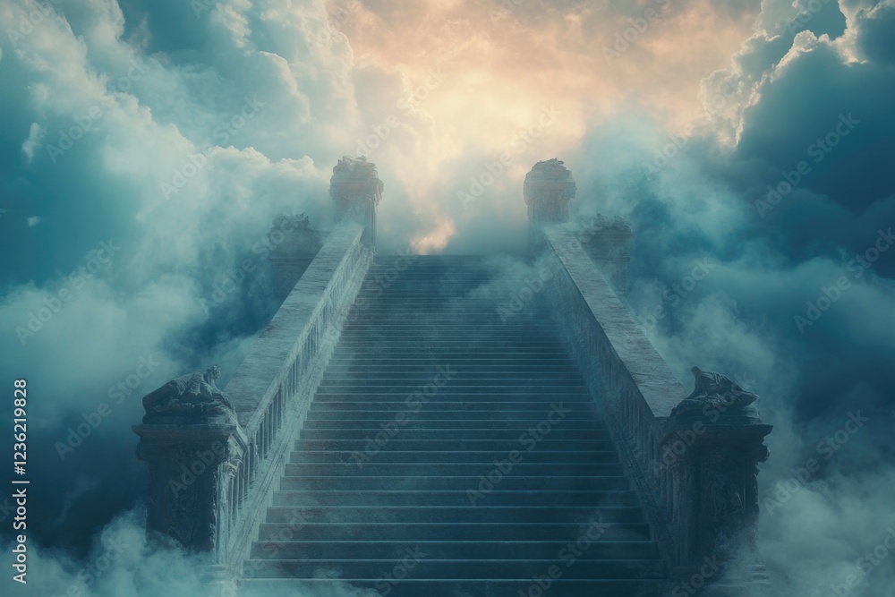 Fototapeta premium Cloudy Sky Stairway