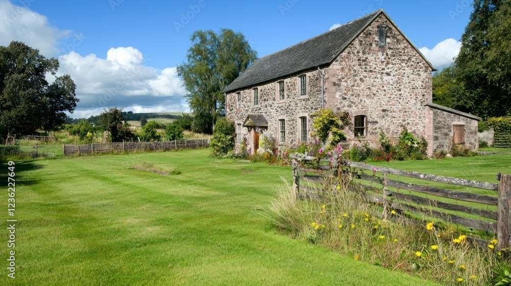 A barn conversion that combines original barn architecture with modern touches for a unique living space.