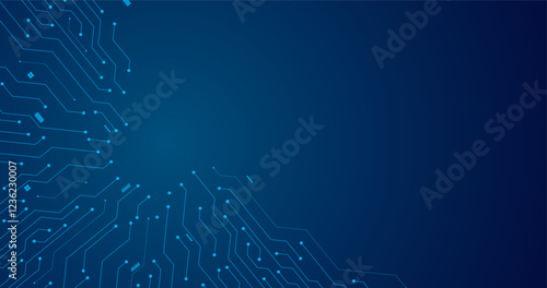 circuit network path lines background abstract banner modern template