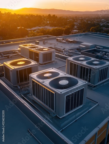 Building rooftop air conditioning units