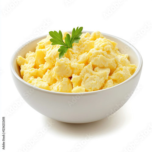 Wallpaper Mural Scrambled eggs isolated on white background full depth of feild. Torontodigital.ca