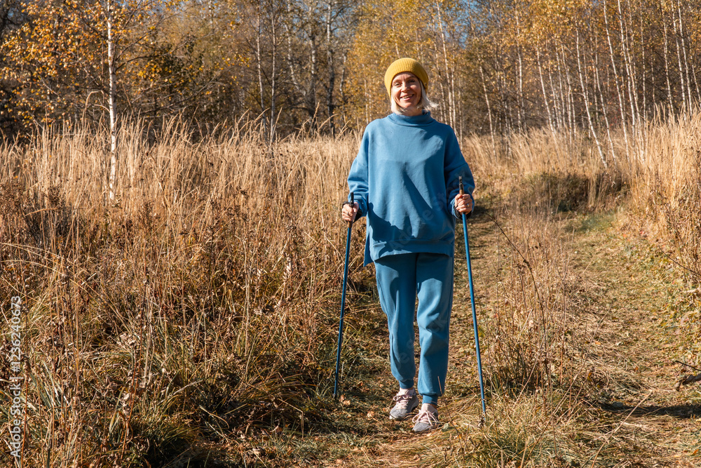 Female with Backpack on Hike in nature Female with Backpack on Hike in nature