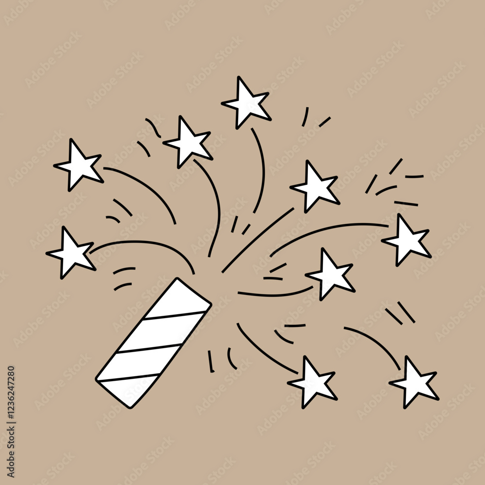 Fototapeta premium Doodle Winter Clipart: Hand-drawn Winter Clipart: Outline Winter Graphics
