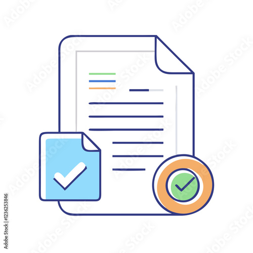 document validation icon, document validation vector illustration-simple illustration of document validation, perfect for document validation logos and icons