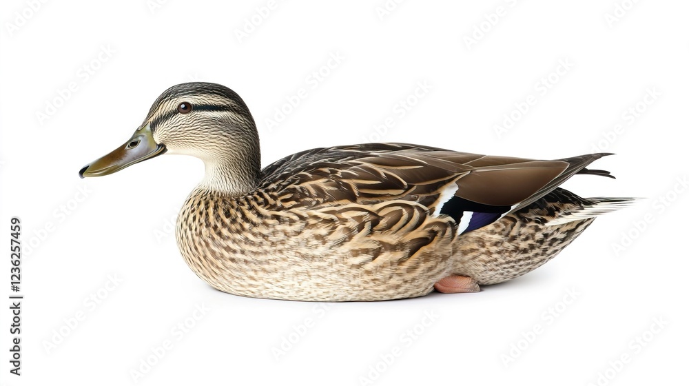 Realistic Duck Model on White Background for Nature Photography Realistic Duck Model on White Background for Nature Photography
