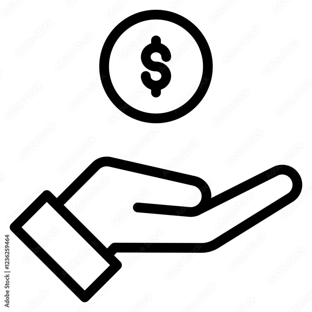 earning icon vector illustration earning icon vector illustration
