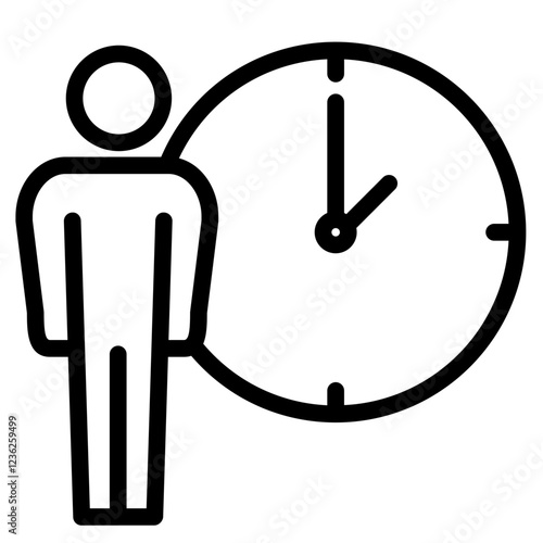 person hour icon vector illustration