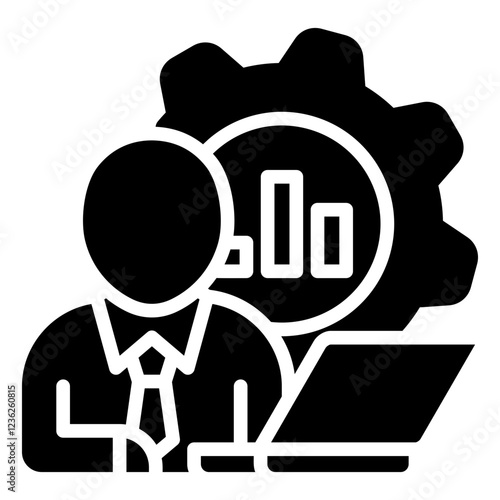 Work Human Resource and Employment Icon Glyph Vector Design