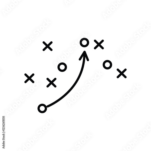 Strategy, football icon. Simple line, outline vector elements of soccer for and website or mobile application