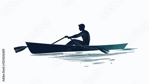 Kayaking and Rafting silhouette. water sport, race, transport concept. different action, pose. monochrome vector illustration.