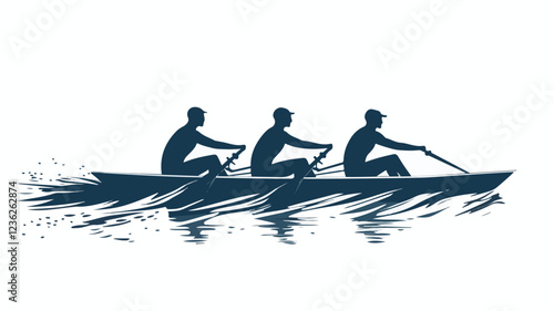 Kayaking and Rafting silhouette. water sport, race, transport concept. different action, pose. monochrome vector illustration.