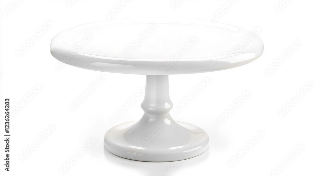 Elegant White Cake Stand with Smooth Finish and Round Shape Elegant White Cake Stand with Smooth Finish and Round Shape
