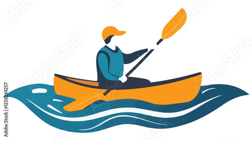 Kayaking and Rafting silhouette. water sport, race, transport concept. different action, pose. monochrome vector illustration.