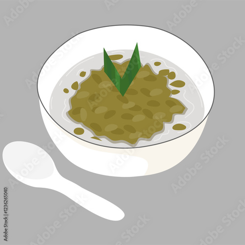 Bubur Kacang Hijau: Indonesian Mung Bean Porridge Illustration