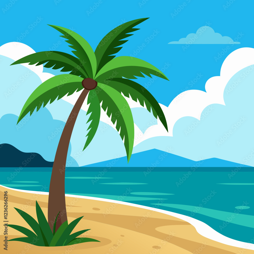 Obraz premium palm tree on the beach