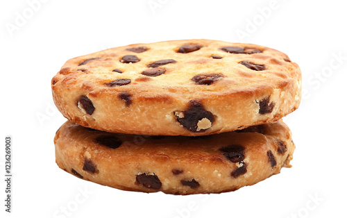 The Classic Flavor of a Traditional Welsh Cake Isolated On Transparent Background.