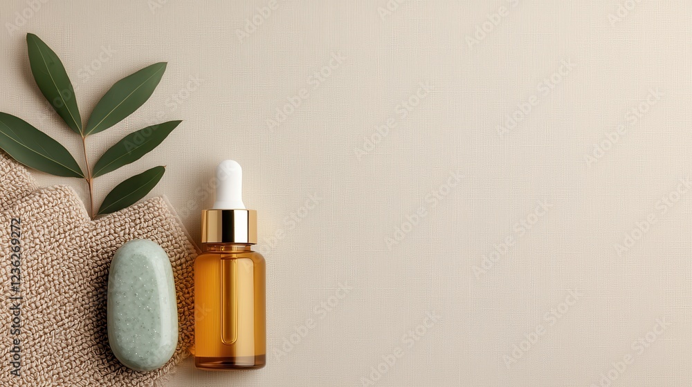 Jade roller and gua sha stone tools placed next to a glass bottle of natural skincare oil or serum showcasing a holistic beauty and wellness routine Jade roller and gua sha stone tools placed next to a glass bottle of natural skincare oil or serum showcasing a holistic beauty and wellness routine