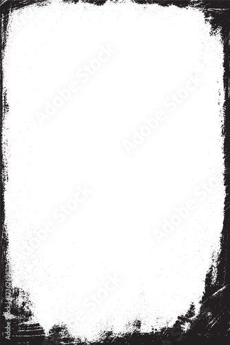 Grunge border frame for your design, Detailed Grunge Photo frame in Black and white & Texture Background.