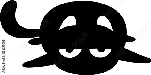 Funny cat icon.Collection of silhouette of funny cats in different poses. Vector illustration isolated on white background. Drawing with children.Halloween damn kittens.Cat is misbehaving and playing.