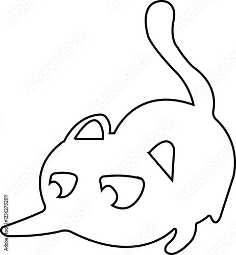 Funny cat icon.Collection of silhouette of funny cats in different poses. Vector illustration isolated on white background. Drawing with children.Halloween damn kittens.Cat is misbehaving and playing.