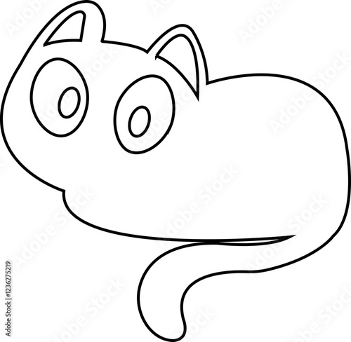 Funny cat icon.Collection of silhouette of funny cats in different poses. Vector illustration isolated on white background. Drawing with children.Halloween damn kittens.Cat is misbehaving and playing.