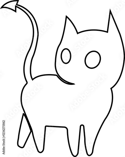 Funny cat icon.Collection of silhouette of funny cats in different poses. Vector illustration isolated on white background. Drawing with children.Halloween damn kittens.Cat is misbehaving and playing.