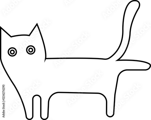 Funny cat icon.Collection of silhouette of funny cats in different poses. Vector illustration isolated on white background. Drawing with children.Halloween damn kittens.Cat is misbehaving and playing.