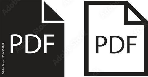 File icons set. Format of document on computer flat and line symbols. PDF file signs. Audio extension multimedia application software folder. Presentation designs isolated on transparent background.