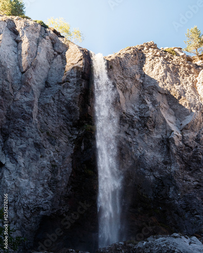 waterfall in the mountains