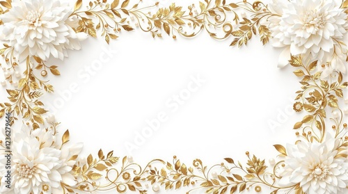 Gold Floral Frame